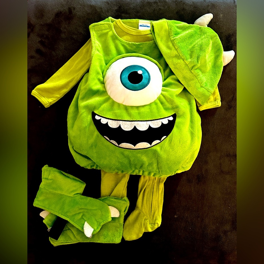 Disney Pixar Monster Inc MIKE WAZOWSKI  FULL Costume Infant Baby  3/6 Months